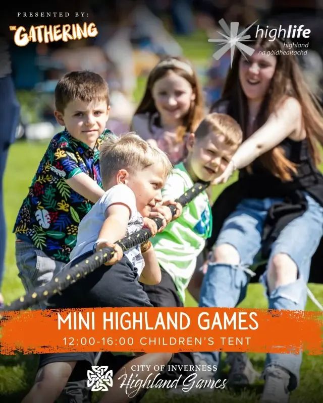 🏅🎉 Mini Highland Games!

We're delighted that @hlhsocial  will be bringing a Mini Highland Games experience to this year's Children's Tent this year

It's all part of our family entertainment programme, specially curated by @thegatheringscot team, with plenty of activities to keep the little ones smiling throughout the day.

Bring the whole family along and let the kids join in the fun!

📅 Saturday 11 July
📍 Children's Tent, Inverness Highland Games
🎟️ ticket link in bio